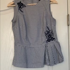 Brooks Brother Striped Side ZIP Top